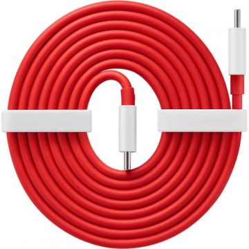 OnePlus Cablu Date si Incarcare OnePlus USB Type-C la USB Type-C Warp Charge 65, 1.5 m, 5481100048, Rosu
