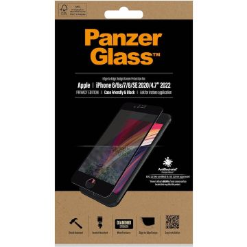 Panzerglass Folie de protectie PanzerGlass din sticla pentru Apple iPhone 6/6s/7/8/SE, Negru