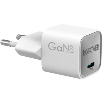 RAVPOWER Incarcator RavPower RP-PC1055, 20W, GaN PD, Alb