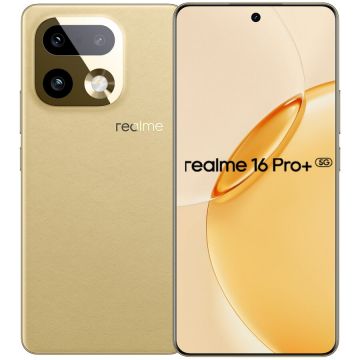 REALME Telefon mobil Realme 16 Pro+, 6.8 inch, 512GB, 12GB RAM, Dual SIM, 5G, Auriu