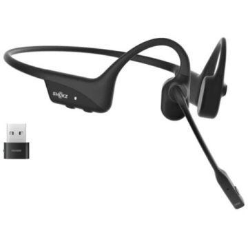 Shokz Casca SHOKZ OpenComm2 upgrade bluetooth conductie osoasa cu adaptor USB-A