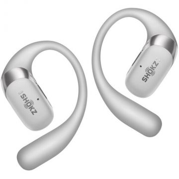 Shokz Casti open-ear Shokz OpenFit 2+, Dolby Audio, Bluetooth, microfoane duale pentru apel, Gri