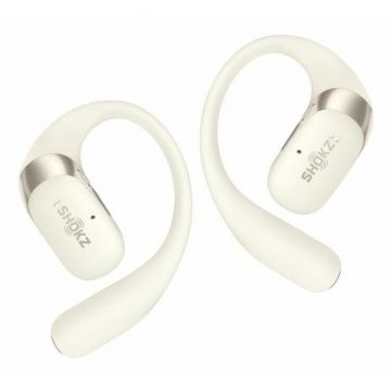 Shokz Casti SHOKZ OpenFit 2 Wireless, cu carlig pentru ureche, pentru apeluri/muzica/sport/zi de zi, Bej