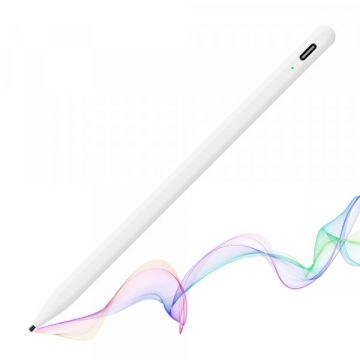 techsuit Touch Pen Techsuit A580S pentru Apple iPad, Versiune Activ, Alb