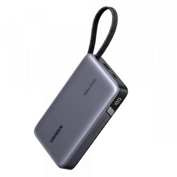 Ugreen Baterie Externa UGREEN PB551 (55992), 20000mAh, 145W, QC + PD, 1 x USB-A - 2 x USB-C, Gri