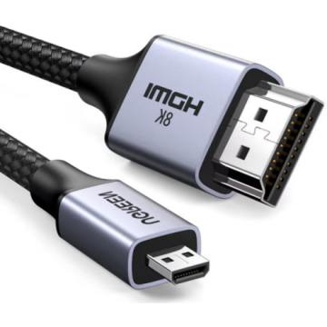 Ugreen Cablu Video Ugreen HD164, HDMI tata - micro HDMI tata, rezolutie 8K 60Hz, lungime 2 m