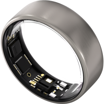Ultrahuman Smart Ring Ultrahuman Ring Air UHRA-NT-06, Bluetooth BLE5, HRV, VO2 Max, Android/iOS, Monitorizare ritm cardiac, Saturatie Oxigen, Autonomie 6 zile, 17.05 mm, Titan