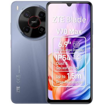 ZTE Telefon mobil ZTE Blade V70 Max, Dual SIM, 4GB, 128GB, 4G, 5200mAh, Gri galactic