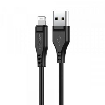 AceFast Cablu Date si Incarcare USB-A - Lightning Acefast C3-02, 18W, 1.2m, Negru