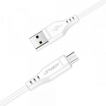 AceFast Cablu Date si Incarcare USB-A - microUSB Acefast C3-09, 18W, 1.2m, Alb