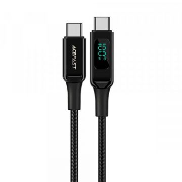 AceFast Cablu Date si Incarcare USB-C - USB-C Acefast C6-03 Display, 100W, 2m, Negru