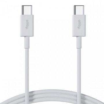 Allity Cablu Date si Incarcare USB-C - USB-C Allity. AUC-03, 100W, 1m, Alb