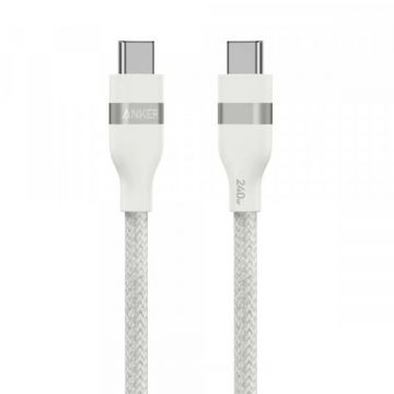 Anker Cablu Date si Incarcare USB-C - USB-C Anker, 240W, 0.9m, Alb A82E2H21