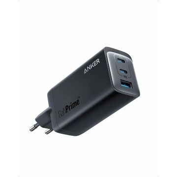 Anker Incarcator retea Anker 737 GaNPrime 120W, PPS 3, 2x USB-C, 1x USB-A, PowerIQ 4.0, Negru