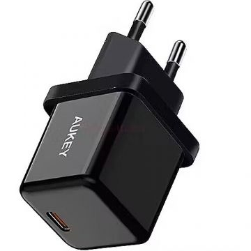 AUKEY Incarcator USB Aukey PA-F5, 20W, 1x USB-C, Power Delivery, Negru