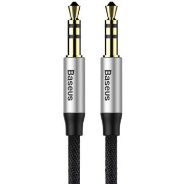 BASEUS Cablu Audio 3.5mm - 3.5mm Baseus Yiven M30, 1m, Negru CAM30-BS1