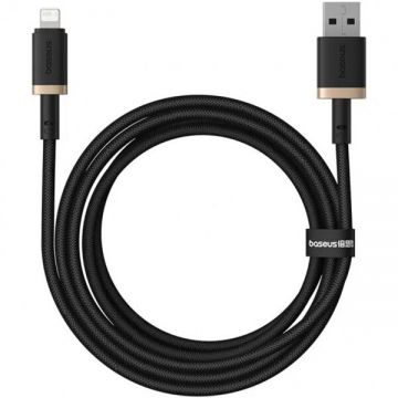 BASEUS Cablu Date si Incarcare USB-A - Lightning Baseus Dura Series, 18W, 2m, Auriu P10377801U01-02