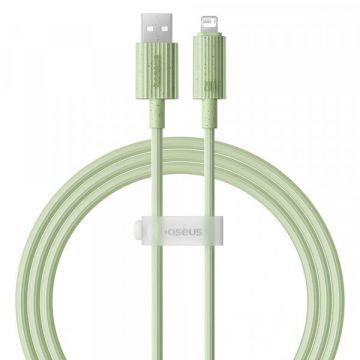 BASEUS Cablu Date si Incarcare USB-A - Lightning Baseus Habitat, 18W, 2m, Verde P10360200631-01