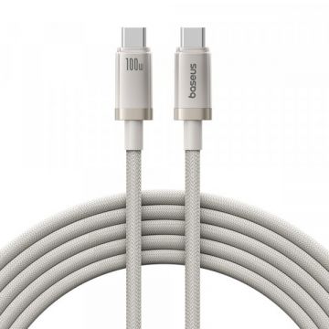 BASEUS Cablu Date si Incarcare USB-C - USB-C Baseus Titanium, 100W, 2m, Argintiu P10378100G21-01