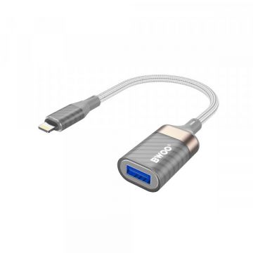 BWOO Adaptor OTG Lightning - USB-A BWOO BZ70, Gri