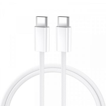 BWOO Cablu Date si Incarcare USB-C - USB-C BWOO BO-X284, 60W, 2m, Alb