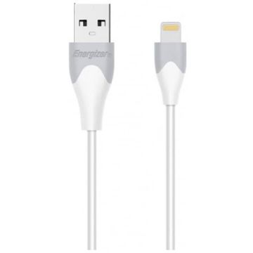 Energizer Cablu de date Energizer, USB-A la Lightning, compatibil Apple, lungime 1.2 m, Alb