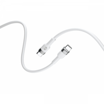 FOREVER Cablu Date si Incarcare USB-C - USB-C Forever Flexible, 60W, 2m, Alb