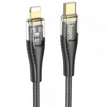 HOCO Cablu Date si Incarcare USB-C - Lightning HOCO U121, 27W, 1.2m, Negru