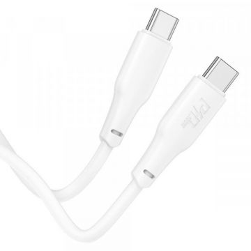 HOCO Cablu Date si Incarcare USB-C - USB-C HOCO X93, 100W, 2m, Alb