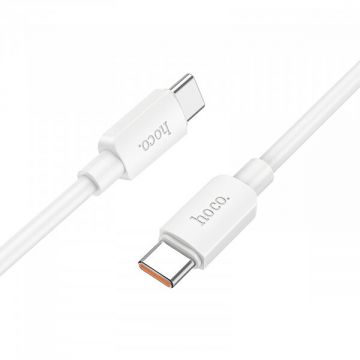 HOCO Cablu Date si Incarcare USB-C - USB-C HOCO X96, 100W, 1m, Alb