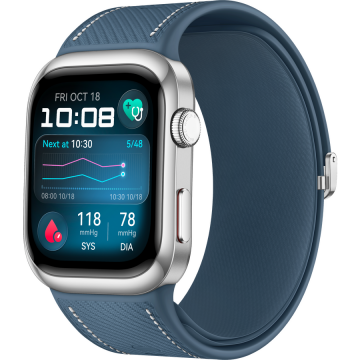 Huawei Ceas inteligent Huawei Watch D2, Luca-B29, Carcasa din aluminiu, Curea piele ecologica, Albastru