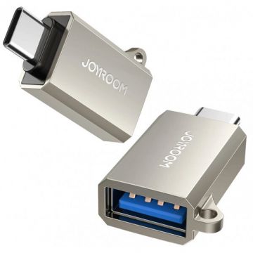 JOYROOM Adaptor OTG USB-C - USB-A Joyroom S-H151, Argintiu