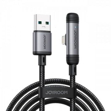 JOYROOM Cablu Date si Incarcare USB-A - Lightning Joyroom S-A56 EnjoyX Angled, 18W, 1.2m, Negru