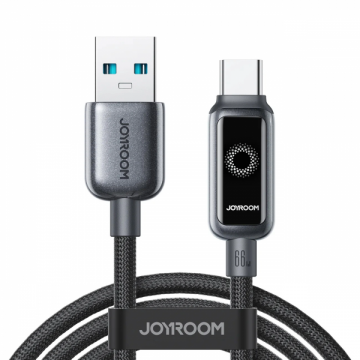 JOYROOM Cablu Date si Incarcare USB-A - USB-C Joyroom S-A55 StarFlight Display, 66W, 1.2m, Negru