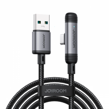 JOYROOM Cablu Date si Incarcare USB-A - USB-C Joyroom S-A56 EnjoyX Angled, 20W, 1.2m, Negru
