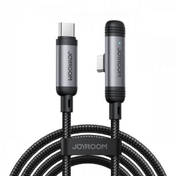 JOYROOM Cablu Date si Incarcare USB-C - USB-C Joyroom S-A56 EnjoyX Angled, 60W, 1.2m, Negru