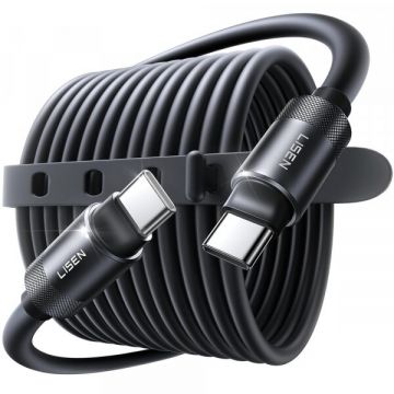 Lisen Cablu Date si Incarcare USB-C - USB-C Lisen L115, 100W, 3m, Negru YL0125040001