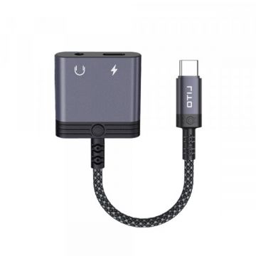 LITO Adaptor Audio USB-C - USB-C / 3.5mm Lito LA04T, Negru