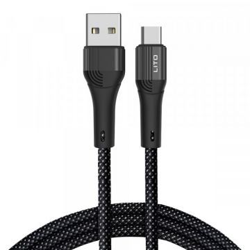LITO Cablu Date si Incarcare USB-A - USB-C Lito LD14, 60W, 1m, Negru
