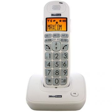 Maxcom Telefon DECT Maxcom MC6800, Telefon digital fara fir, taste mari retroiluminate, Alb