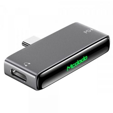 Mcdodo Adaptor Audio USB-C - USB-C / USB-C McDodo CA-7670, Negru