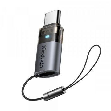 Mcdodo Adaptor Date si Incarcare Lightning - USB-C McDodo OT-7610, Negru