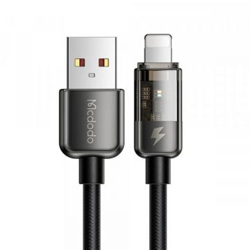 Mcdodo Cablu Date si Incarcare USB-A - Lightning McDodo CA-3140 Auto Power Off, 18W, 1.2m, Negru