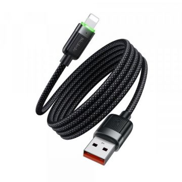 Mcdodo Cablu Date si Incarcare USB-A - Lightning McDodo CA-6000 Self Winding, 18W, 1.2m, Negru