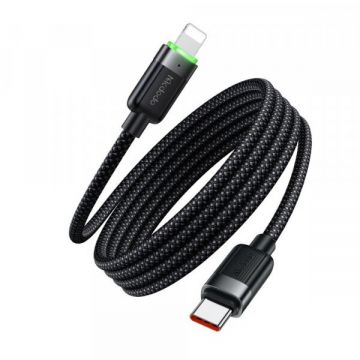 Mcdodo Cablu Date si Incarcare USB-C - Lightning McDodo CA-2010 Self Winding, 36W, 1.2m, Negru