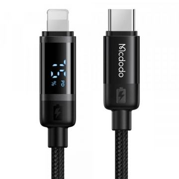 Mcdodo Cablu Date si Incarcare USB-C - Lightning McDodo CA-5210 Bat Display, 36W, 1.2m, Negru