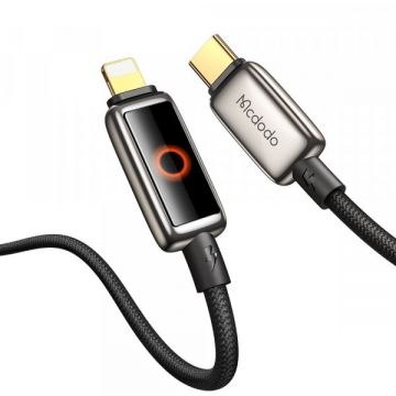Mcdodo Cablu Date si Incarcare USB-C - Lightning McDodo CA-6670 Auto Power Off, 36W, 1.2m, Negru
