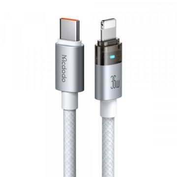 Mcdodo Cablu Date si Incarcare USB-C - Lightning McDodo CA-6942, 36W, 1.2m, Alb