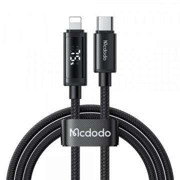 Mcdodo Cablu Date si Incarcare USB-C - Lightning McDodo CA-7990 Display, 36W, 1.2m, Negru