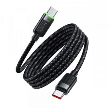 Mcdodo Cablu Date si Incarcare USB-C - USB-C McDodo CA-2000 Self Winding, 60W, 1.2m, Negru